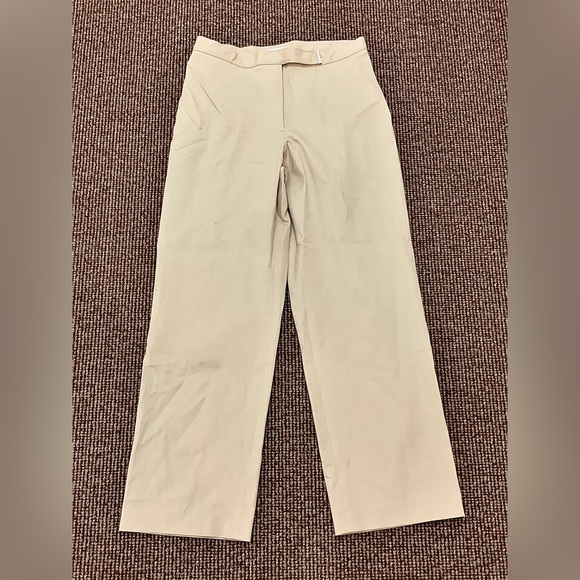 NWT Women's 12 Petite Liz Claiborne Anissa Cotton Blend Flat Front Pants - Picture 1 of 15